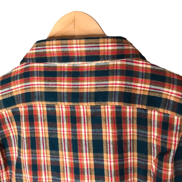 J. Crew Cotton Plaid Flannel Long Sleeve Button Up Shirt Midweight Men’s XL - Picture 8 of 11